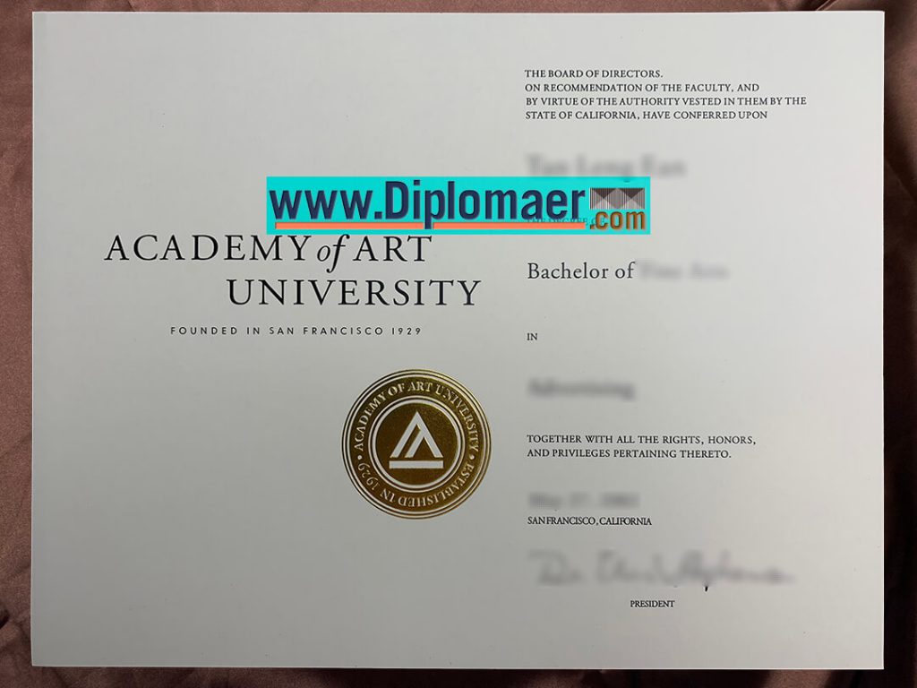 Academy of Art University Fake Diploma 1024x768 - High-Quality Art University of San Francisco fake diplomas