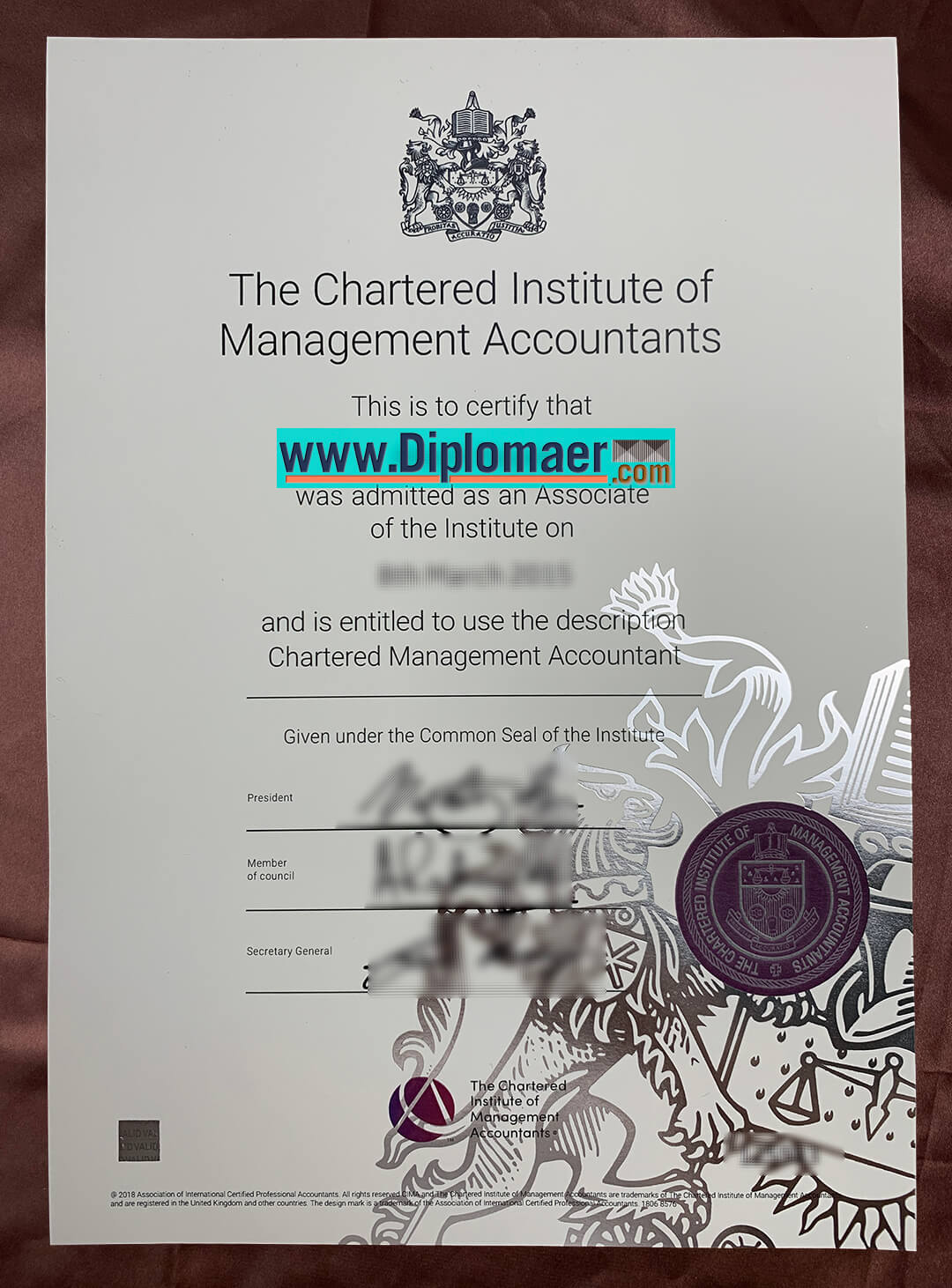 CIMA Fake Diploma - Is it worth buying a fake CIMA Diploma?