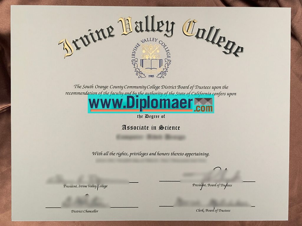Irvine Valley College Fake Diploma 1024x768 - How to Get a Fake Diploma from Irvine Valley Community College in California？