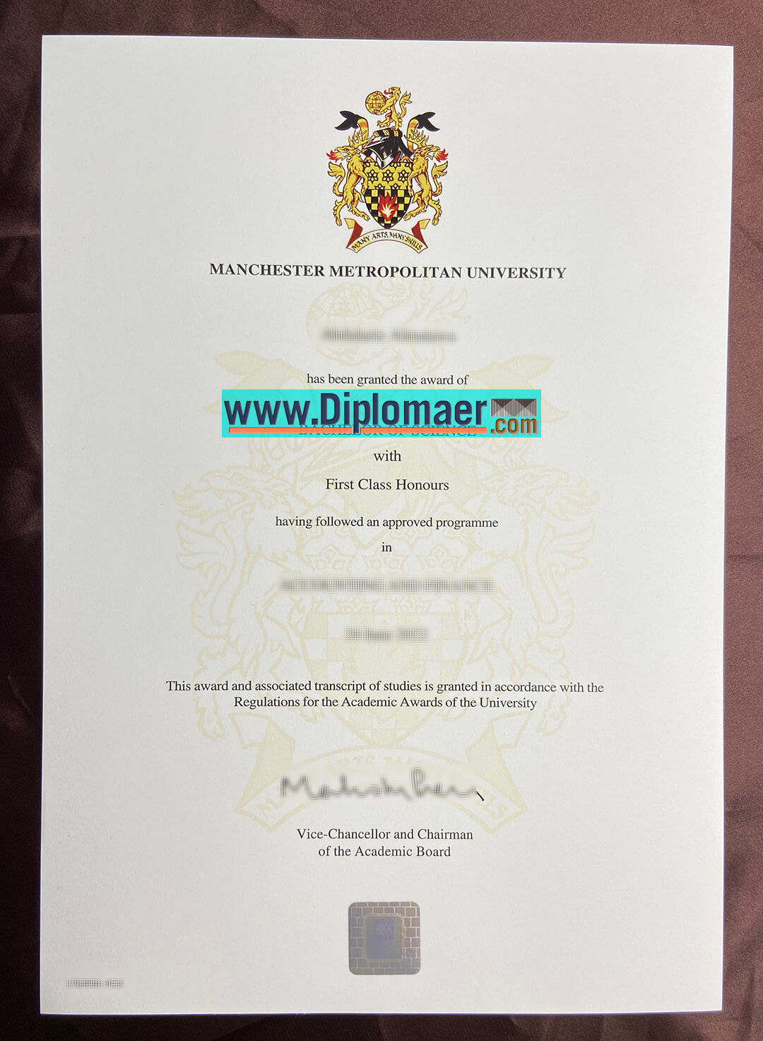 Manchester Metropolitan University Fake Diploma - How to quickly buy a fake certificate from Manchester Metropolitan University？