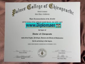 Palmer College of Chiropractic Fake Diploma