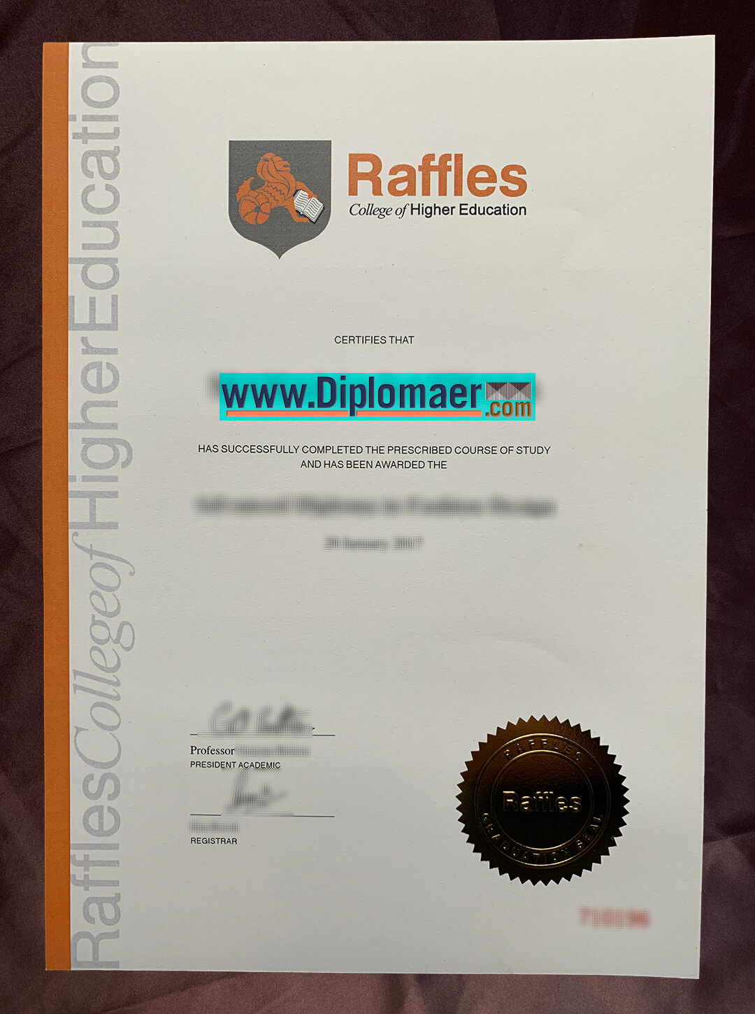 Raffles College of Higher Education fake diploma - Which site provides the best quality Raffles College of Higher Education fake diplomas?