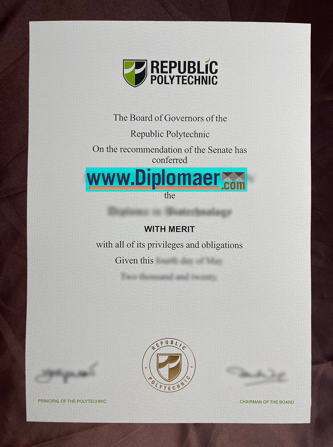 Repubic Polytechnic fake diploma - How much does it cost to buy a Republic Polytechnic fake diploma online?