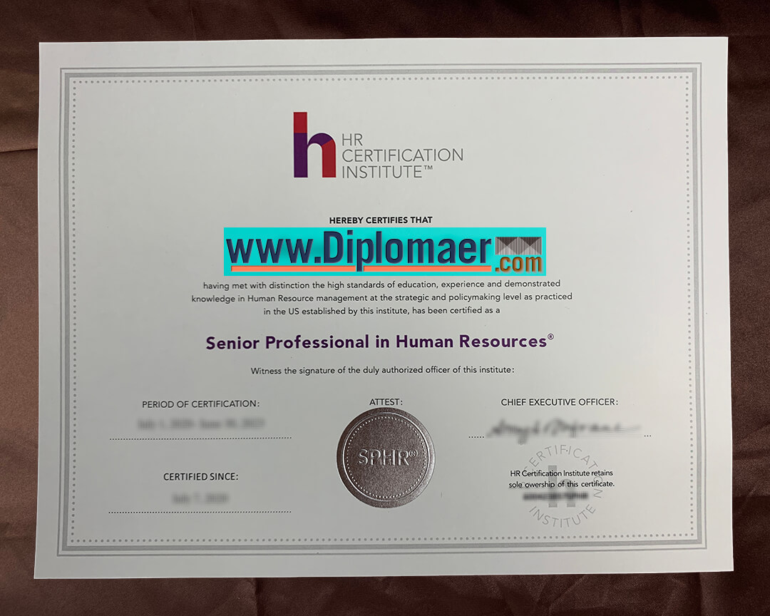 SPHR fake diploma - Where To Buy The HR Certification Institute Fake SPHR Certificate?