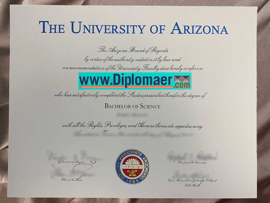 The University of Arizona Fake Diploma 1 - The University of Arizona (UA) Fake Diploma Samples