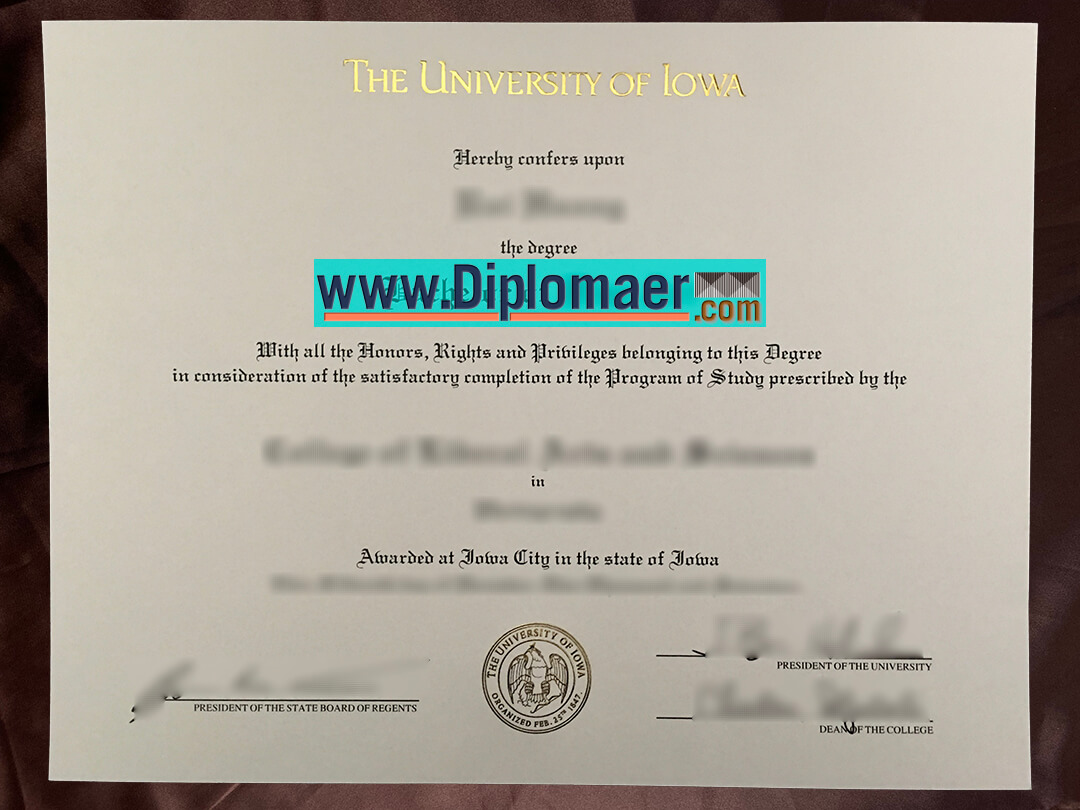 The University of Iowa Fake Diploma - Where to Purchase The University of Iowa Fake Diploma?