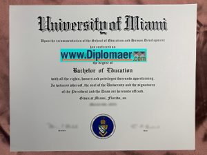 The University of Miami Fake Diploma
