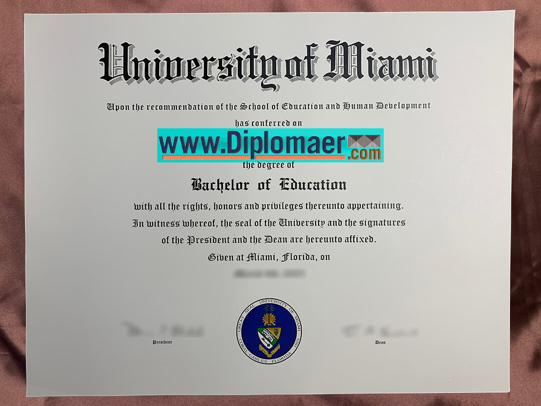 The University of Miami Fake Diploma - The University of Miami Fake Diploma, How to Make it?