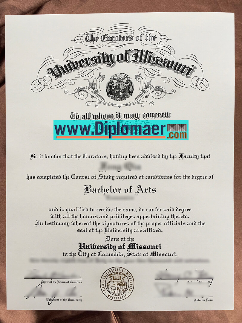 The University of Missouri Fake Diploma - Secret to Order the University of Missouri Fake Diploma