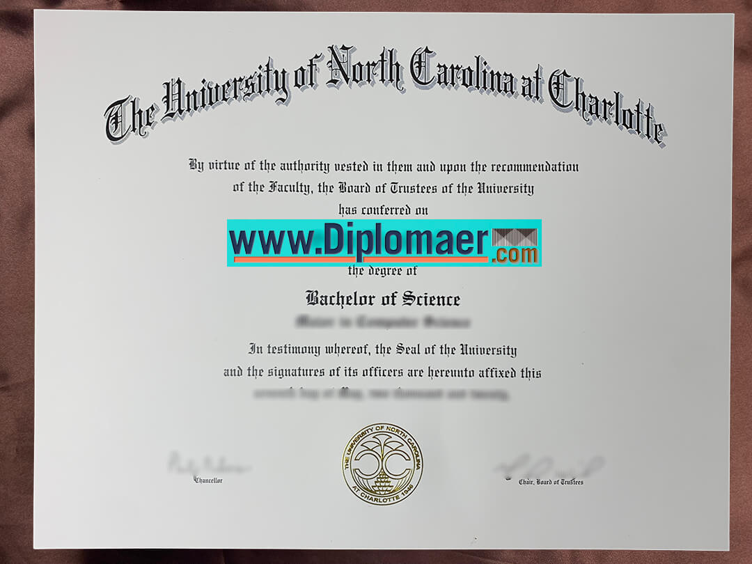 The University of North Carolina at Charlotte Fake Diploma - The University of North Carolina at Charlotte Fake Diploma, How to Make it UNC University  Certificate?