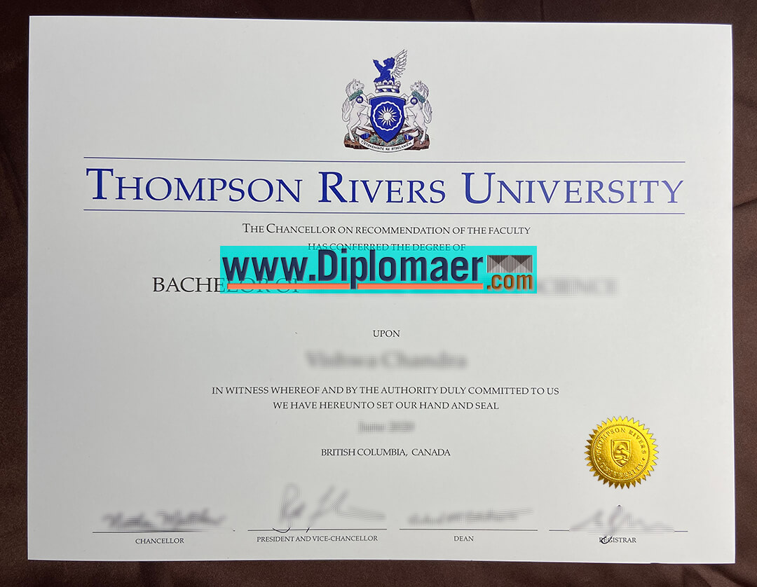 Thompson Rivers University fake Diploma 1 - Where to buy the Thompson River University Fake Diploma?