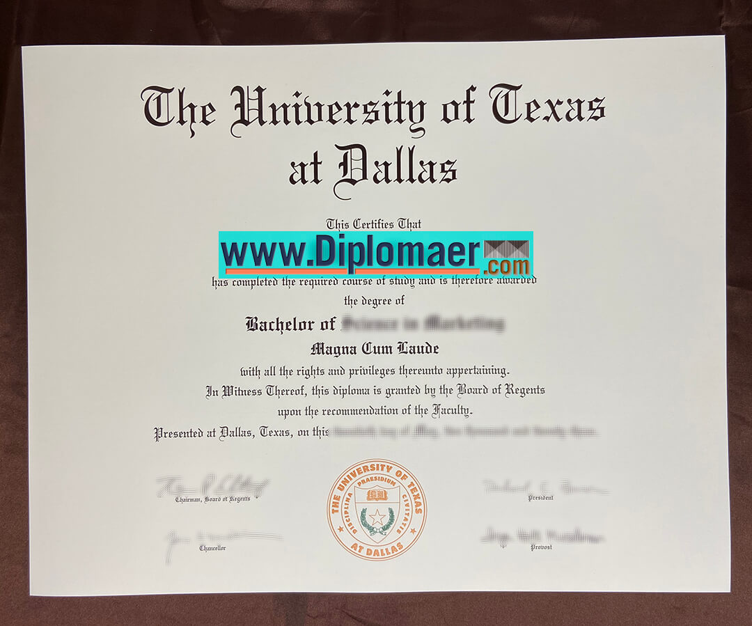UTD Fake Degree - How to get the University of Texas at Dallas Fake Degree in the USA?