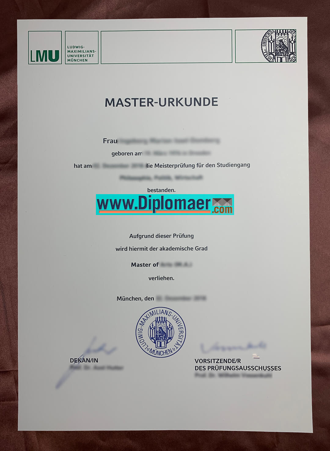 Universitat Munchen Fake Diploma - Where to get Ludwig-Maximilians-Munich University fake degree without examinations?