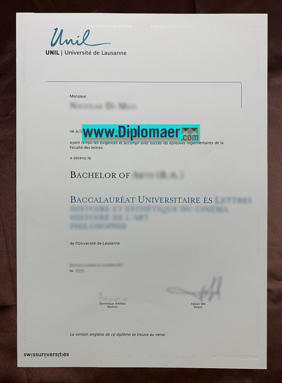 Universite de Lausanne fake diploma - What are the benefits of having a diploma from the Université of Lausanne?