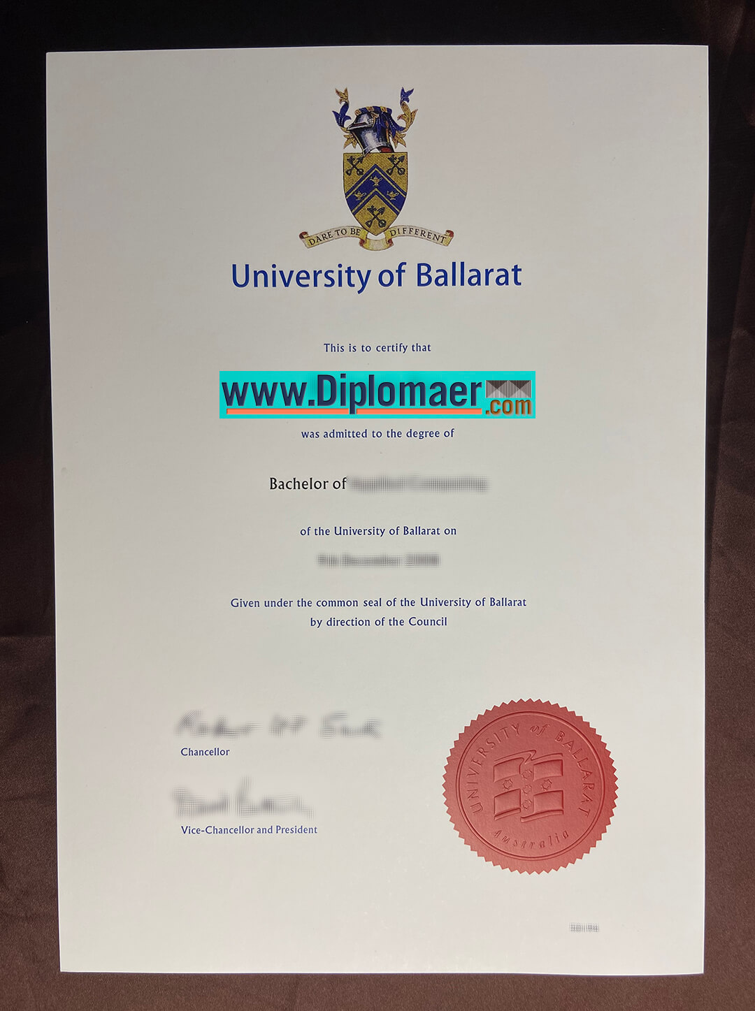 University of Ballarat Fake diploma - Where to purchase a fake bachelor's degree of the University of Ballarat?