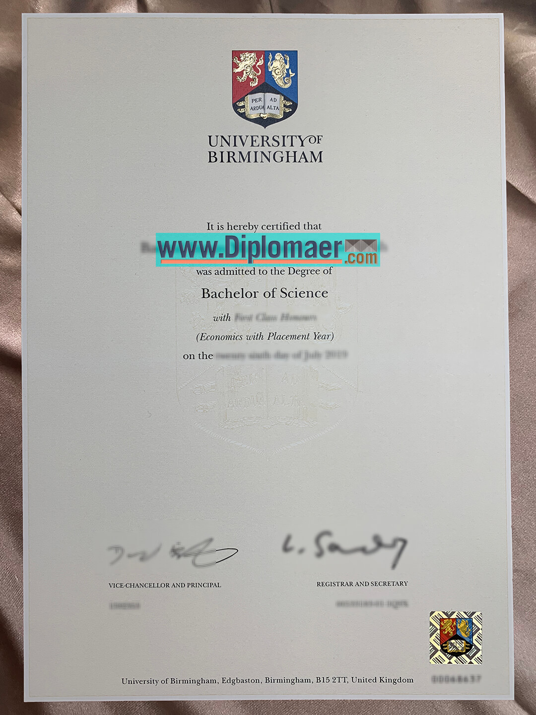 University of Birmingham Fake Diploma - Where to Buy the University of Birmingham Fake Certificate？