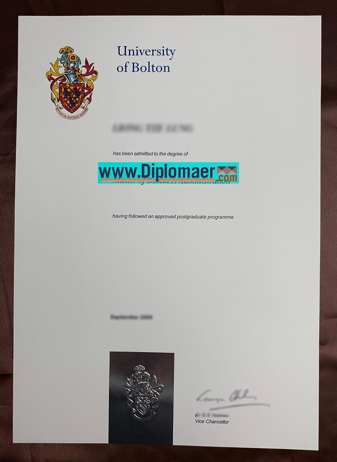 University of Bolton Fake Diploma - How to order The University of Bolton MBA Degree?