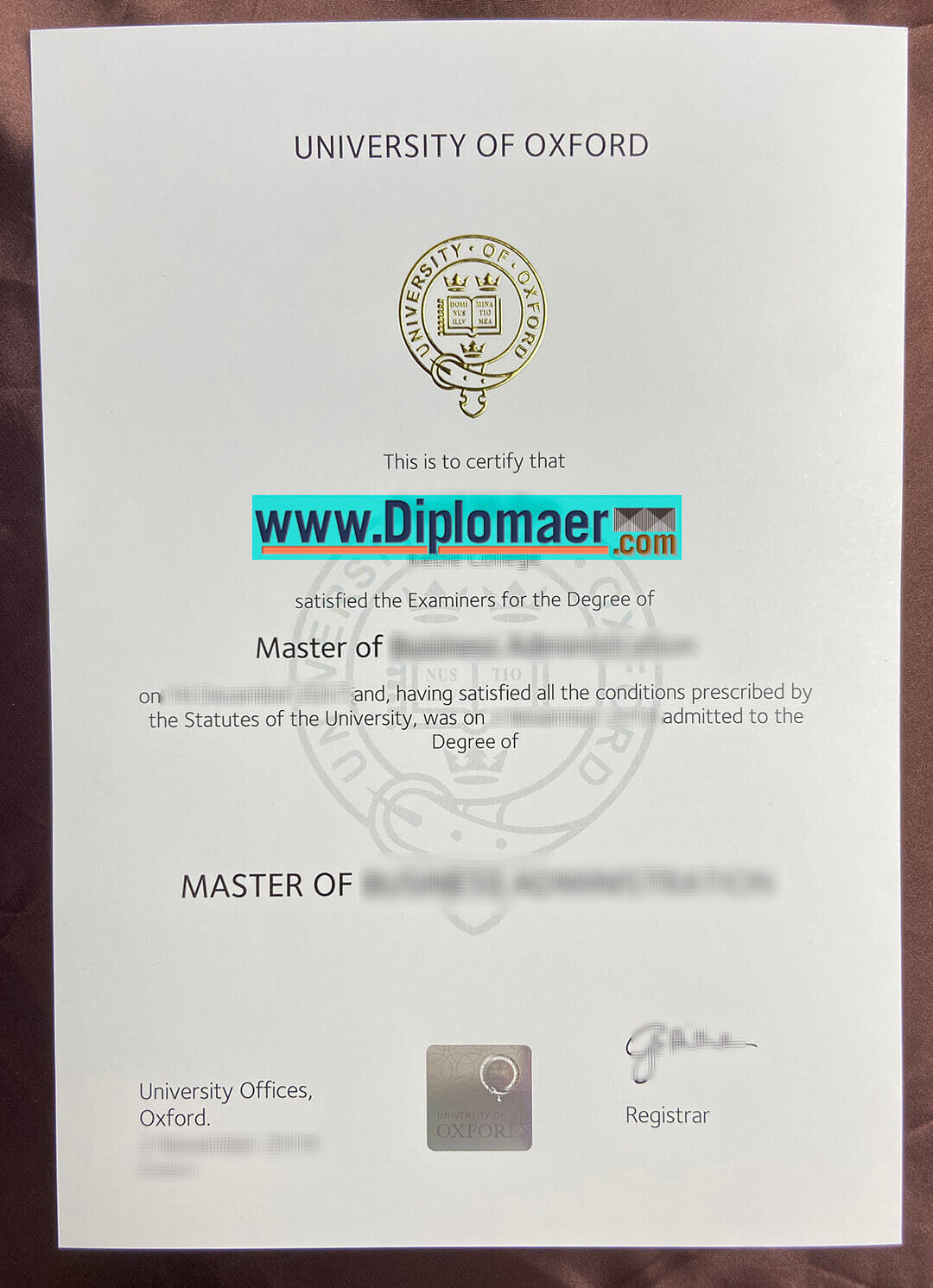 University of Oxford Fake Diploma 2 - Where to Get a High Quality University of Oxford Fake Certificate?