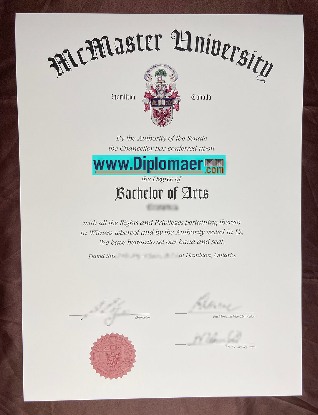 the MCMaster University Fake Diploma - Which site provides the best quality McMaster University Diploma?