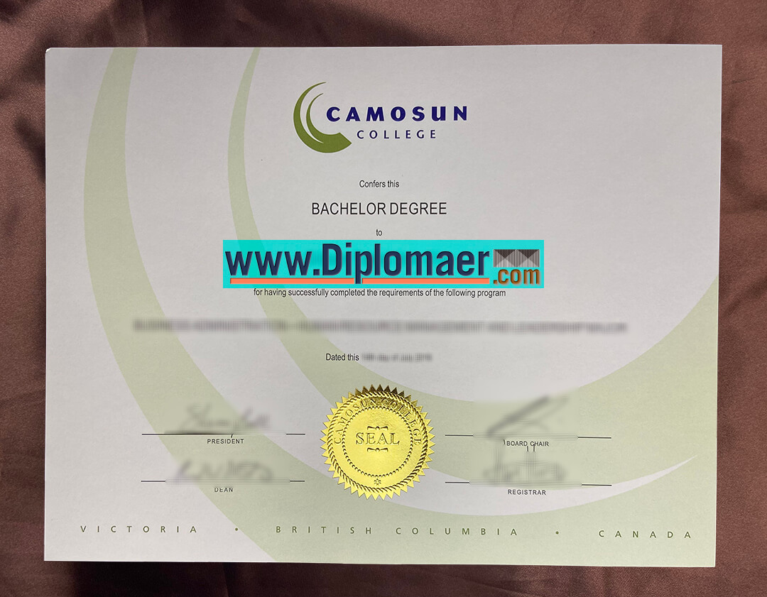 Camosun College fake Diploma - Where to Buy the Most Authentic Camosun College Fake Certificates?