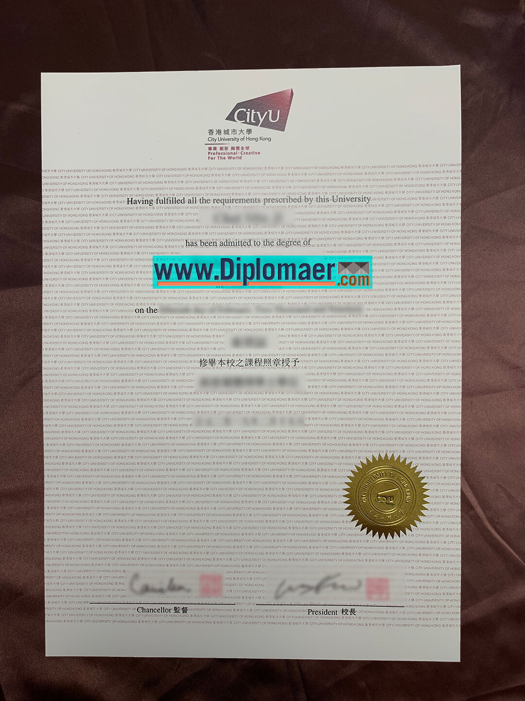 City University of Hong Kong Fake diploma - What are the benefits of buying a City University of Hong Kong fake diploma?