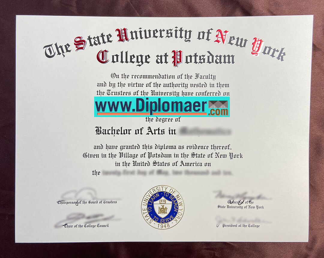 SUNY Potsdam Fake Diploma 1 - How can I get a SUNY Potsdam diploma faster?