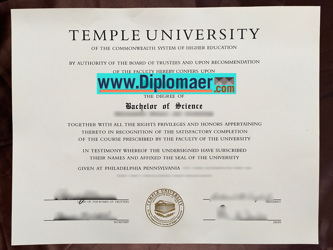 Temple University Fake Diploma - How to get Temple University fake diploma in Pennsylvania state?