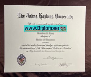 The Johns Hopkins University fake diploma