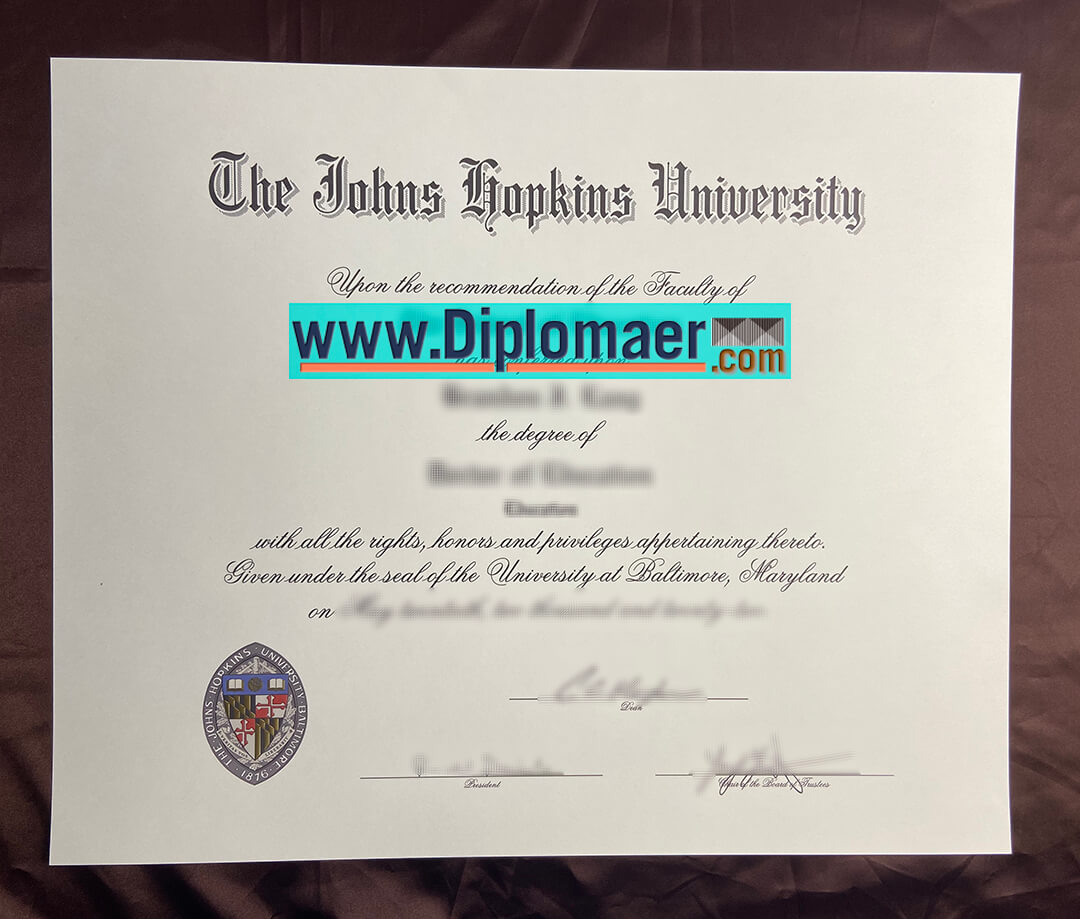 The Johns Hopkins University fake diploma - How to buy The Johns Hopkins University fake diploma