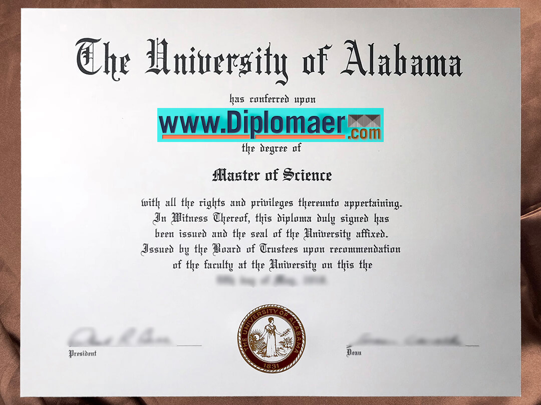 The University of Alabama Fake Diploma - Where to Purchase The University of Alabama Fake Diploma?