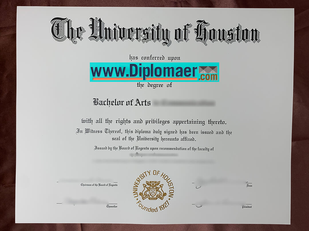 The University of Houston Fake Diploma - Can I Get a University of Houston Degree? Buy the University of Houston Fake Diplomas.