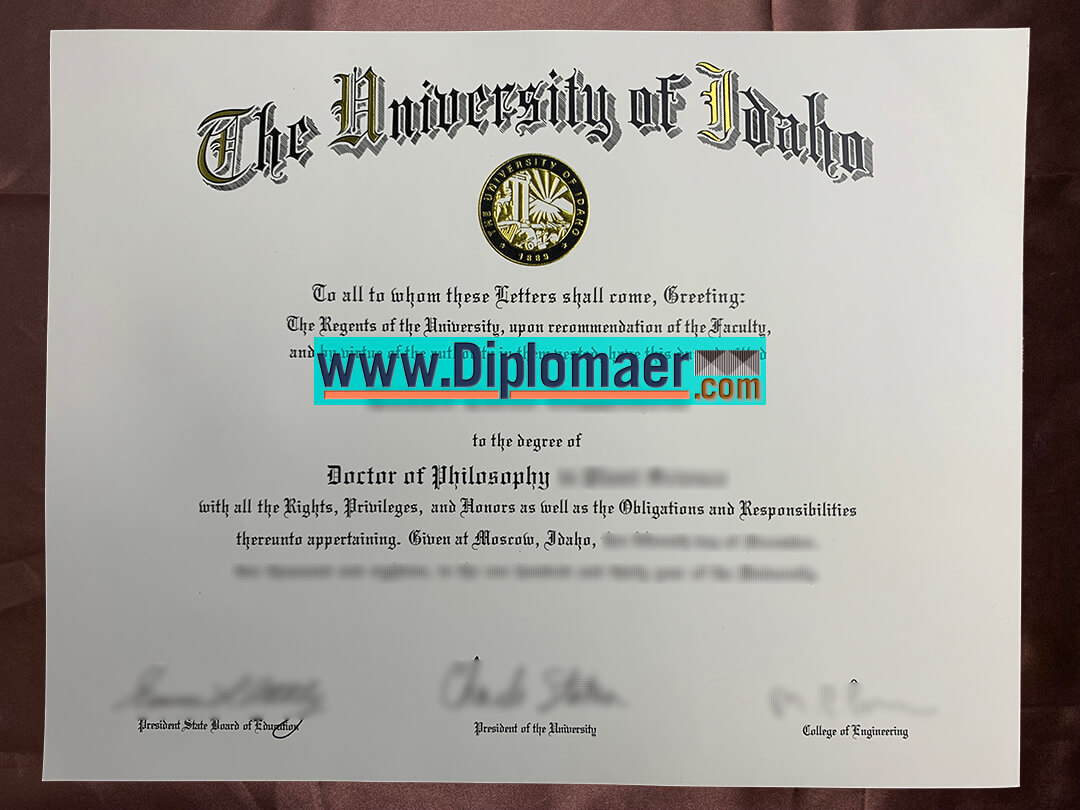 The University of Idaho Fake Diploma - How can I get The University of Idaho fake diploma in Idaho?