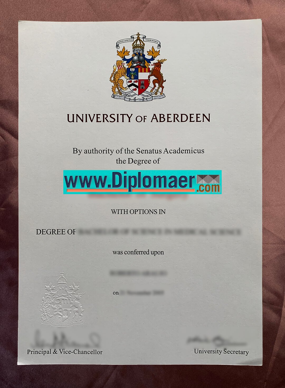 University of Aberdeen Fake Diploma - How much does it cost to buy University of Aberdeen fake certificates?