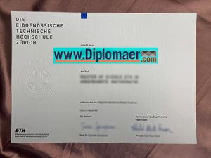 die Eidgenössische Technische Hochschule Zürich fake diploma