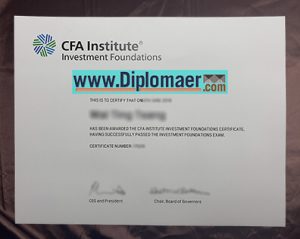CFA Institute fake diploma