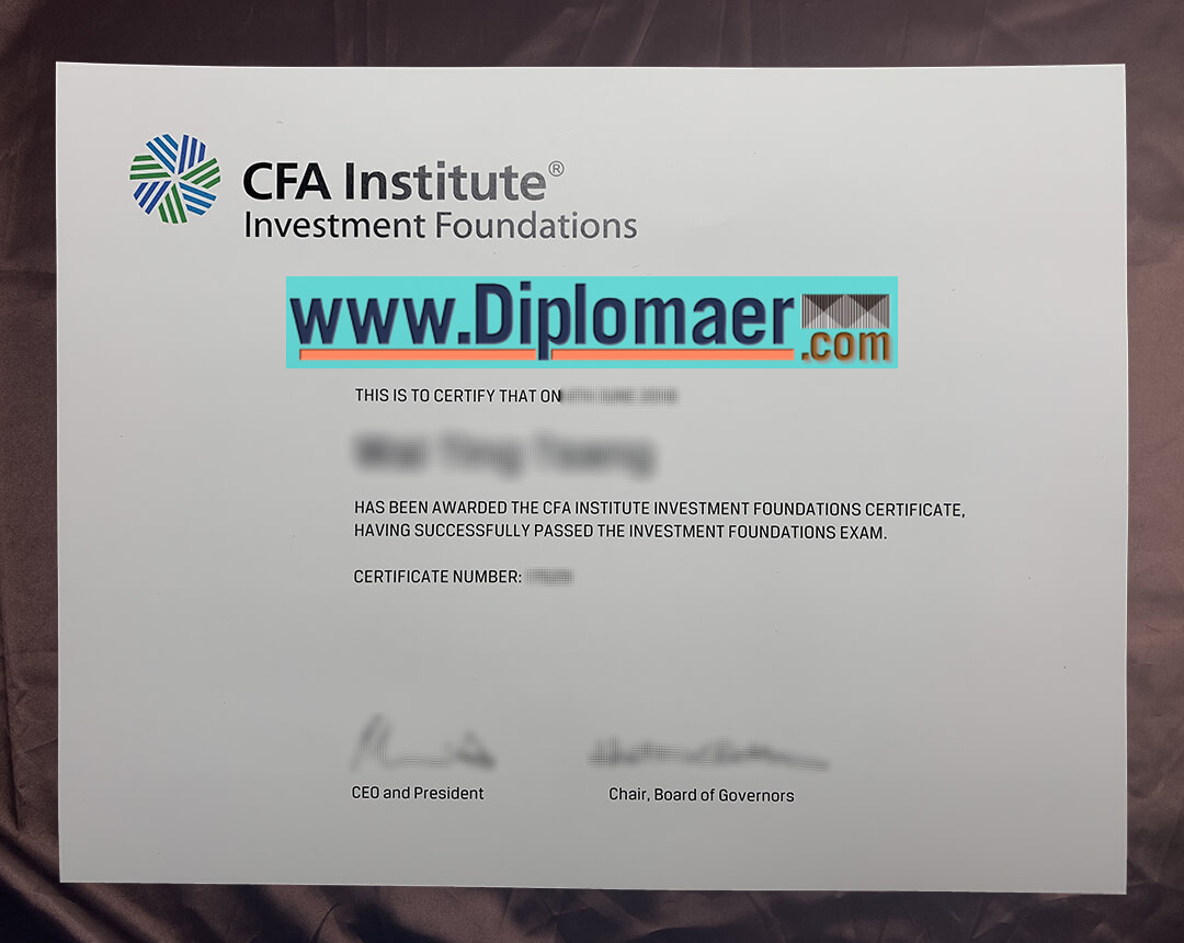 CFA Institute fake diploma - Buying a fake CFA certificate can be very helpful for your career.