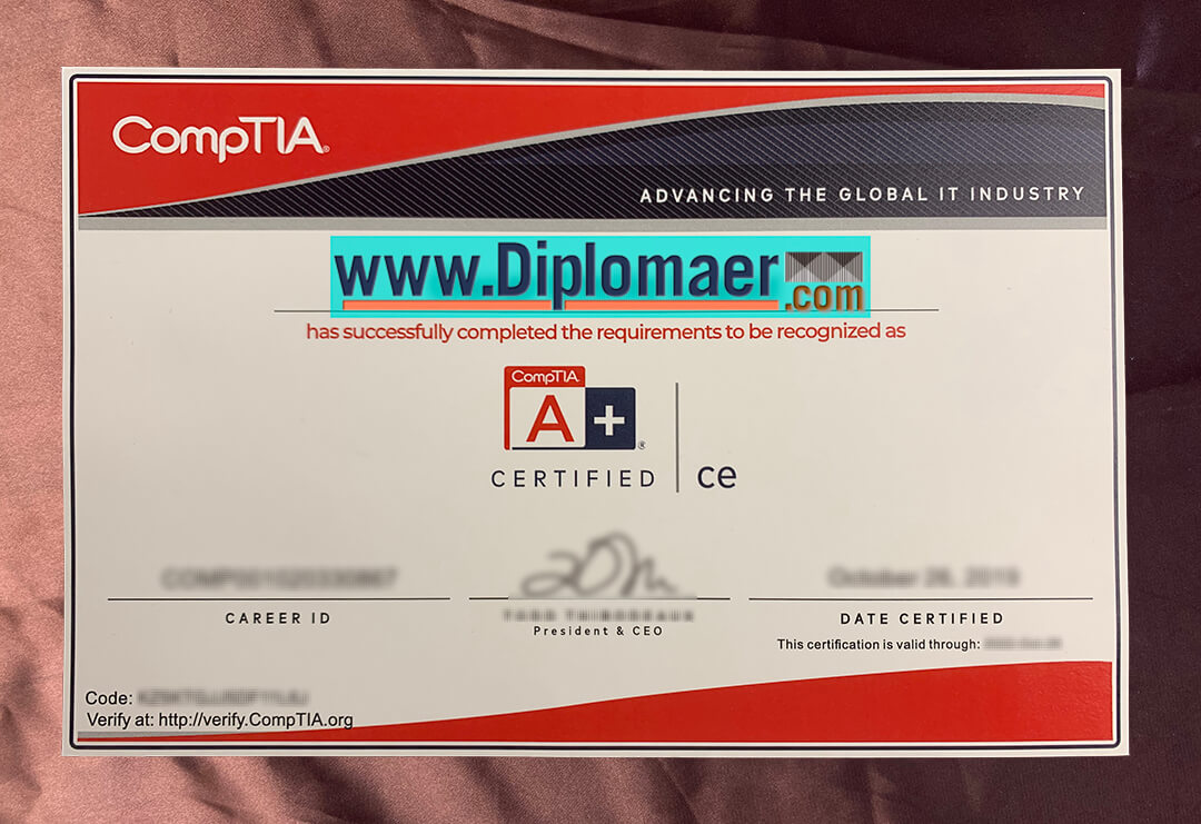 COMP Fake Certificate - How easy to get your CompTIA A+ Certificate?
