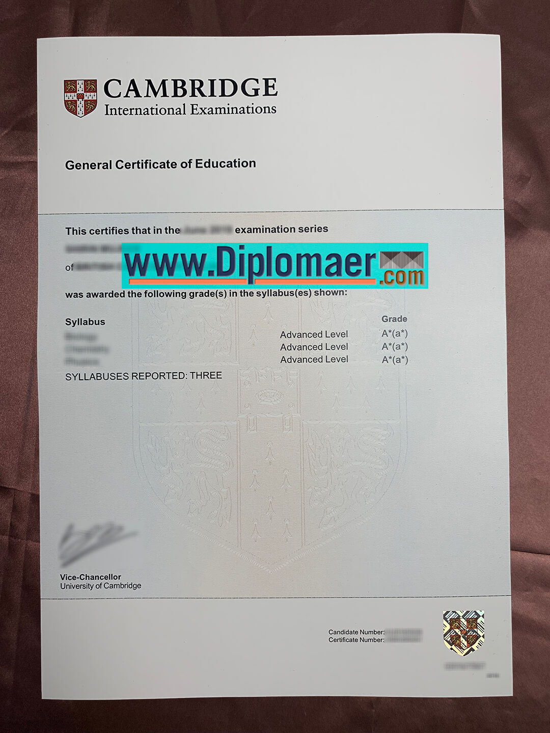 Cambridge GCE A level fake diploma - Best site provide the GCE A-Level certificates