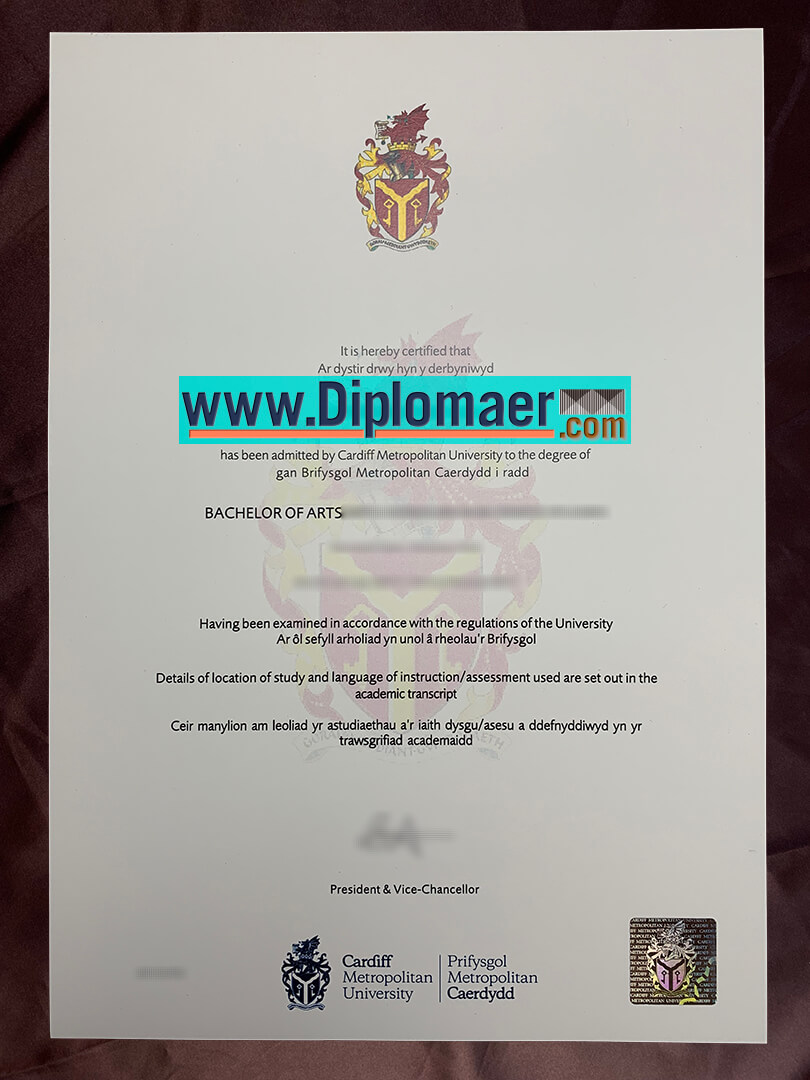 Cardiff Metropolitan University Fake Diploma - How to buy a fake Cardiff Metropolitan University diploma