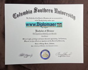 Columbia Southern University fake diploma