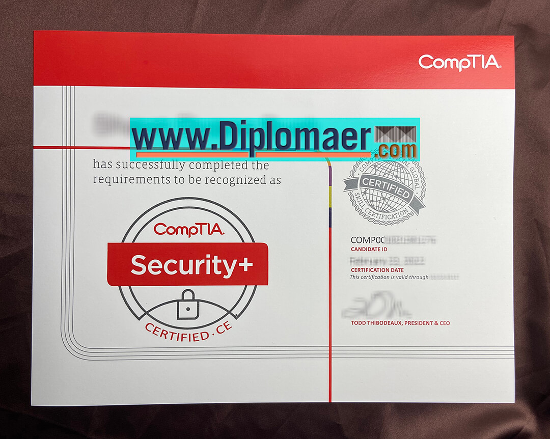 CompTIA Security Fake Diploma - Where can I purchase CompTIA Security+ fake certificates?