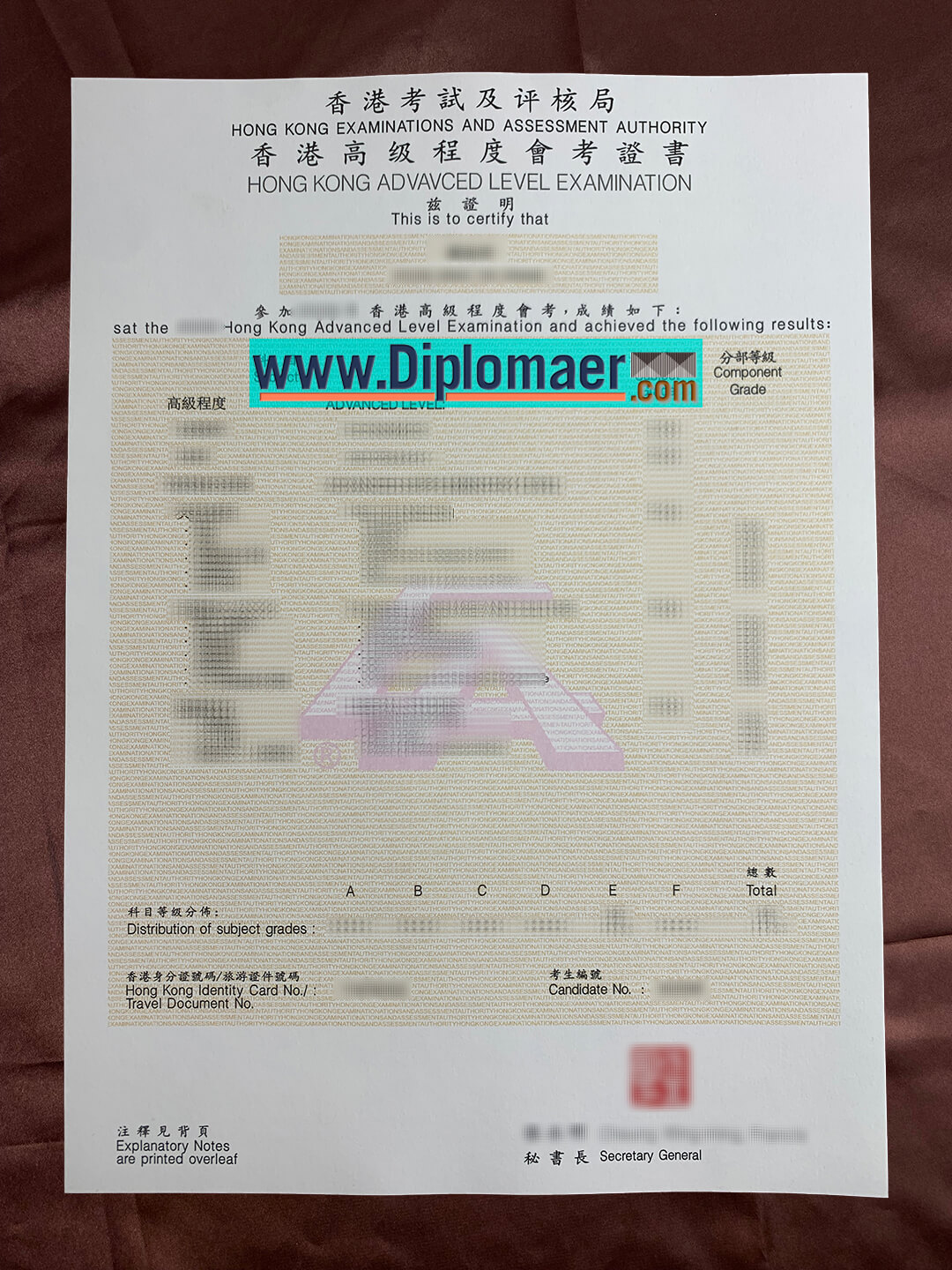 HK Advanced levle Fake diploma - Buy a fake HKALE certificate in Hong Kong.