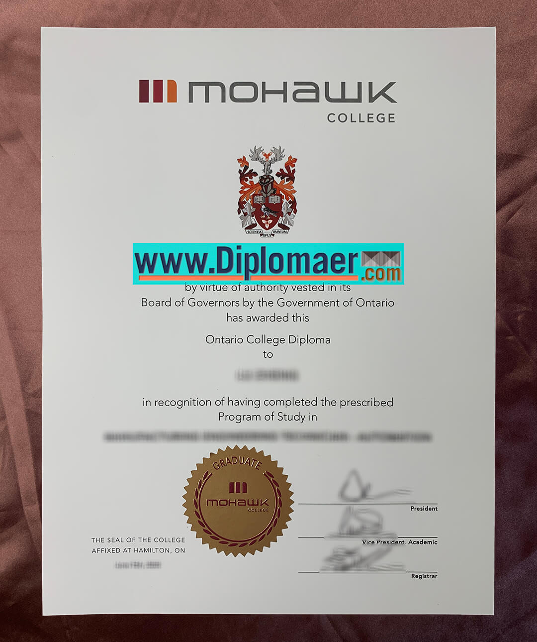 Mohawk College fake diploma - Buy Mohawk College Fake Diploma in Canada
