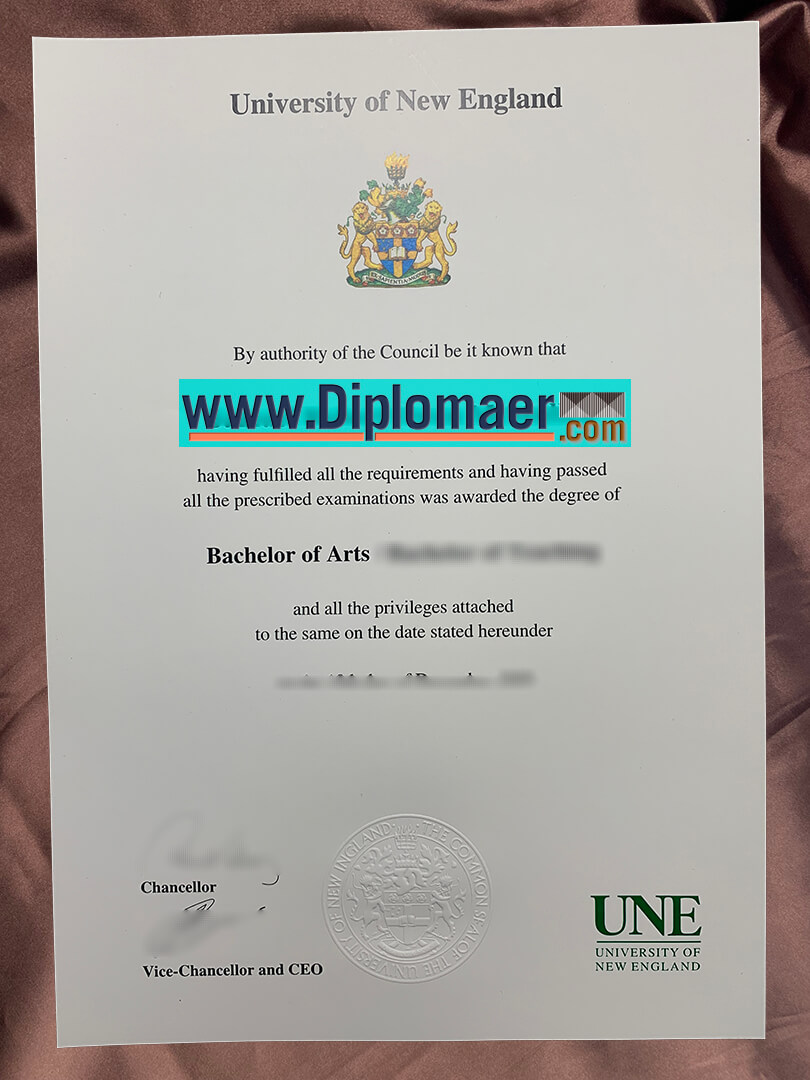 The University of New England Fake Diploma - Can I Get a The University of New England Diploma? Buy Australia Fake Degree.