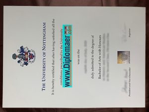 The University of Nottingham Fake Diploma
