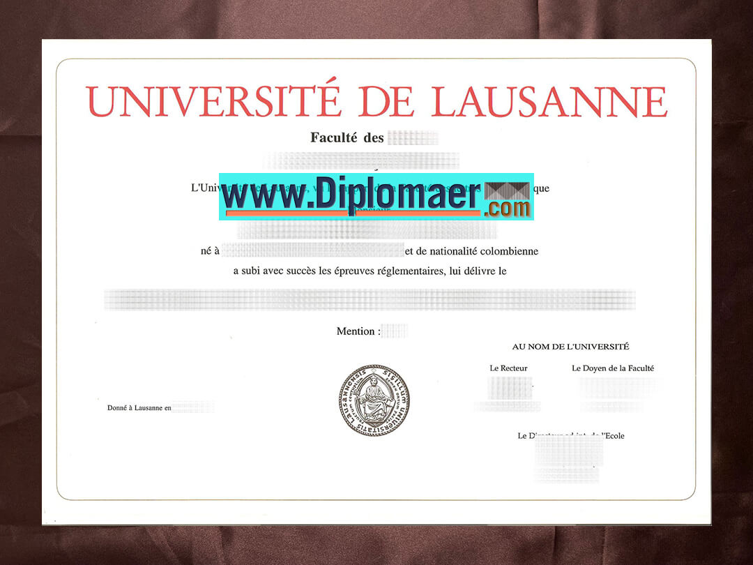 Universite de Lausanne Fake Diploma 1 - How much does it cost to buy a fake Université de Lausanne diploma?