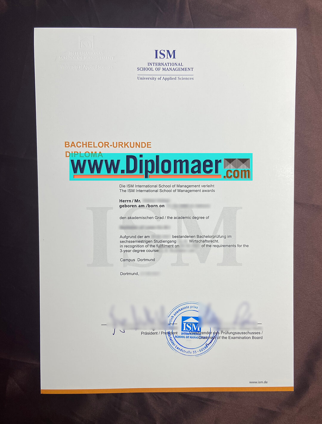 ISM Fake Diploma - What is the use of Dortmund International School of Management certificate？