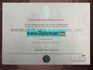 The University of Manchester Fake Diploma
