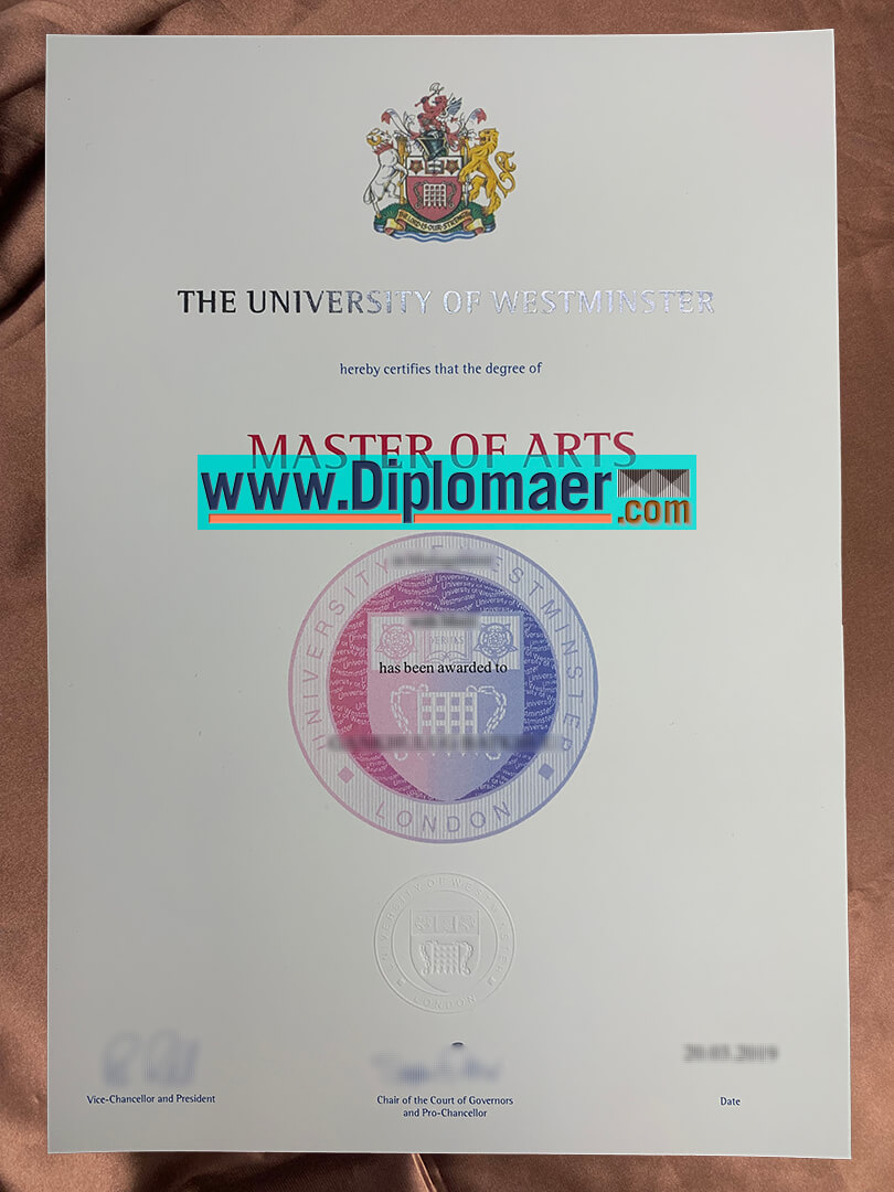 The University of Westminster Fake Diploma - Can I buy a fake The University of Westminster degree?