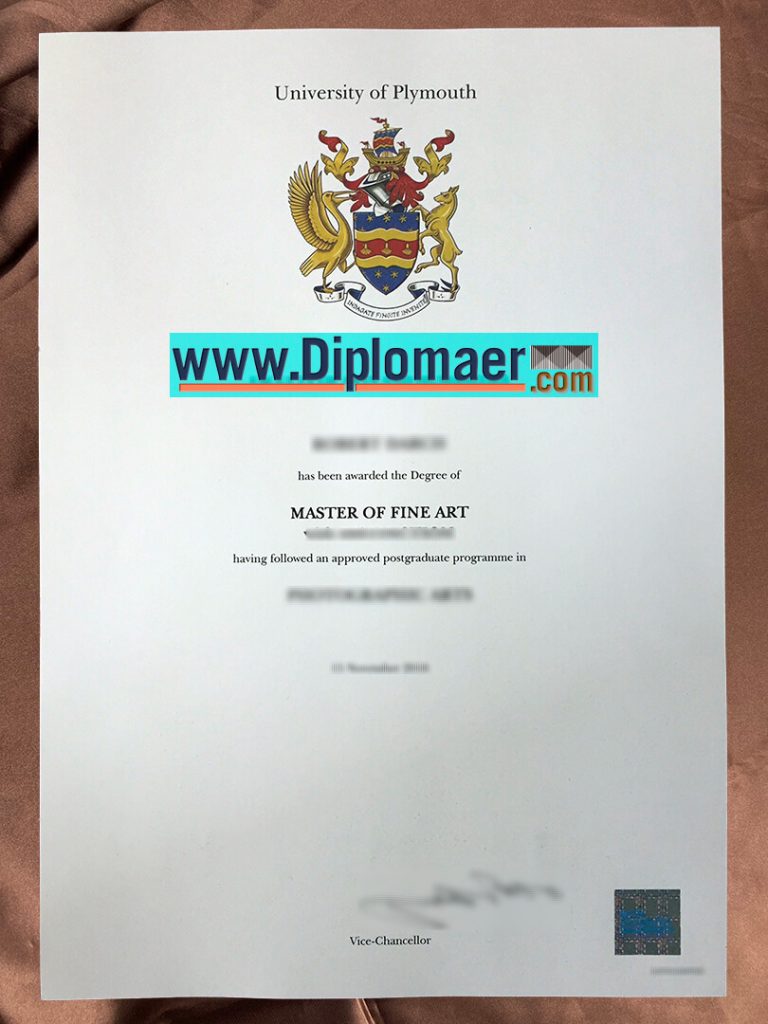 University of Plymouth Fake Diploma 768x1024 - Can I Get a University of Plymouth Master of Fine Art Fake Diploma Degree?